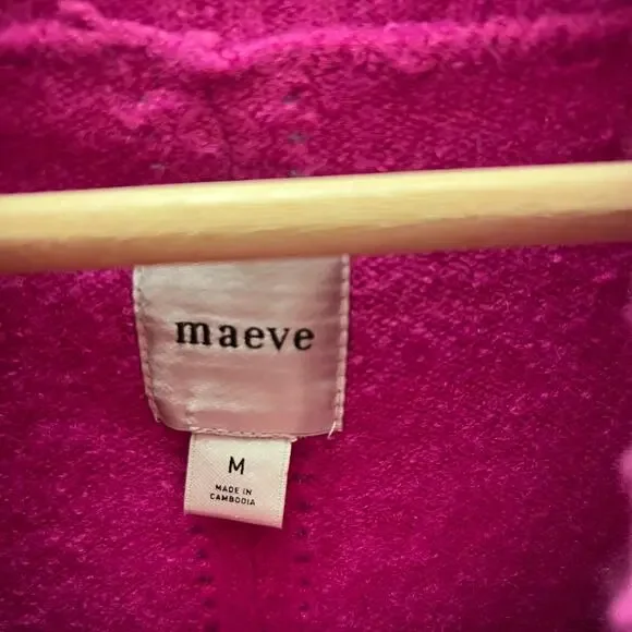 Maeve Anthropologie Pink Mock Ribbed Dolman Gretchen Sweater M Oversized 2/8 - Picture 8 of 11